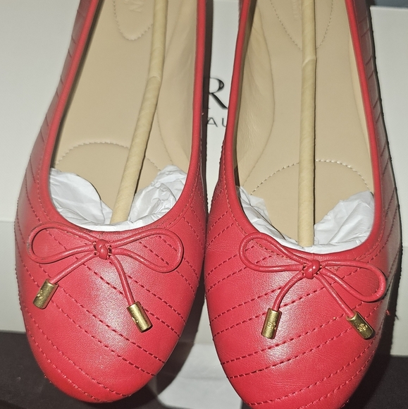 Ralph Lauren Women's Red Ballet Flats - Picture 4 of 5